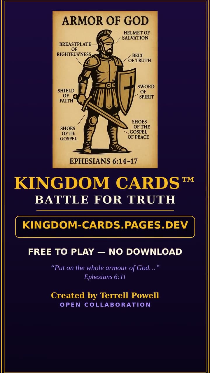 The Kingdom Cards trailer — the Armor of God soldier, Battle for Truth